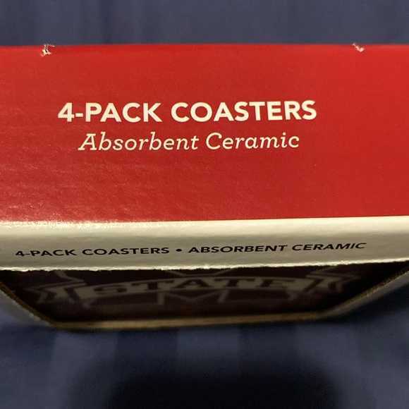 New in Box, Mississippi State Bulldogs coasters, set of 4 - Picture 3 of 7